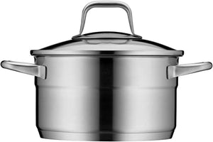 WMF Kochtopf groß 20cm mit Deckel, Fleischtopf Induktion, Cromargan Edelstahl poliert, spülmaschinengeeignet