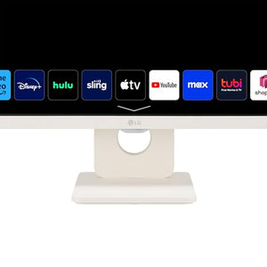 LG Electronics 27SR50F-W.AEU Full-HD Multimedia IPS-Monitor 27" (68,6 cm), 1920 x 1080, 16:9, 14ms GtG, 60 Hz, NTSC, HDR10, webOS 23, LG ThinQ, Flicker Safe - Weiß