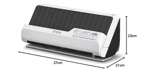 Epson Premium Scanner DS-C490, kompakter A4 Business Scanner mit geringem Stromverbrauch, Duplex-Einzugscanner mit vielseitiger Medienverarbeitung, schwarz/weiß