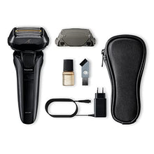 Lade das Bild in den Galerie-Viewer, Panasonic Series 900 Premium Nass- und Trocken Rasierer ES-LV6U für Männer, 5-fach-Scherkopf mit Linearmotor und Bartdichtensensor Technologie, Pop-up Trimmer, matt-schwarz

