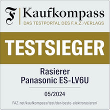 Lade das Bild in den Galerie-Viewer, Panasonic Series 900 Premium Nass- und Trocken Rasierer ES-LV6U für Männer, 5-fach-Scherkopf mit Linearmotor und Bartdichtensensor Technologie, Pop-up Trimmer, matt-schwarz
