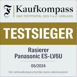 Panasonic Series 900 Premium Nass- und Trocken Rasierer ES-LV6U für Männer, 5-fach-Scherkopf mit Linearmotor und Bartdichtensensor Technologie, Pop-up Trimmer, matt-schwarz