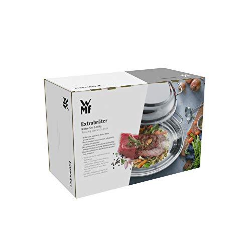 WMF Bräter mit Deckel backofengeeignet, 8,5l, Bräter Induktion, Cromargan Edelstahl