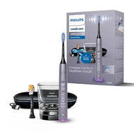 Philips Sonicare DiamondClean 9400 Elektrische Zahnbürste mit App, vernetztes Putzen, Drucksensor, intelligente Bürstenkopferkennung, 4 Putzprogramme, 3 Intensitätsstufen, grau (Modell HX9917/90)