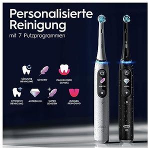 Oral-B iO Series 10 Plus Edition Elektrische Zahnbürste/Electric Toothbrush, PLUS 3 Aufsteckbürsten, 7 Putzmodi für Zahnpflege, Lade-Reiseetui, Designed by Braun, Stardust White