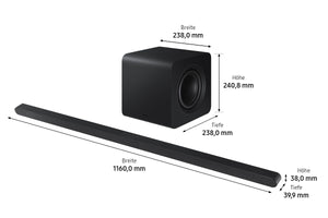 Samsung HW-S810GD 3.1.2-Kanal Ultra Slim Soundbar für TV-Geräte, Bluetooth-Lautsprecher mit ultraschlankem Design, Q-Symphony, Kabelloses Dolby Atmos / DTS:X [2024]