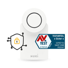 Lade das Bild in den Galerie-Viewer, Nuki Smart Lock 3.0, Zustand gebraucht wie neu, smartes Türschloss für schlüssellosen Zutritt ohne Umbau, nachrüstbares elektronisches Türschloss, AV-TEST-zertifiziert, weiß
