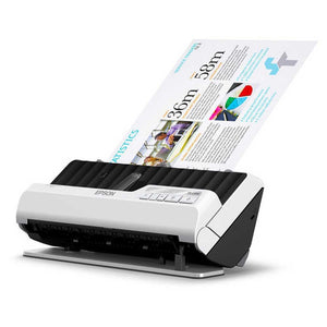 Epson Premium Scanner DS-C490, kompakter A4 Business Scanner mit geringem Stromverbrauch, Duplex-Einzugscanner mit vielseitiger Medienverarbeitung, schwarz/weiß