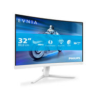 Philips Evnia 32M2C5501-32 Zoll Quad HD Curved Gaming Monitor, 180 Hz, 1 ms, FreeSync Premium, HDR10, Ambiglow (2560x1440, 2X HDMI 2.0, 1x DisplayPort 1.4) Weiss