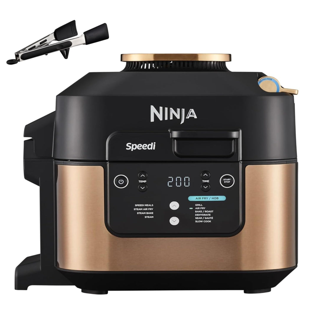 Ninja Speedi Multikocher, 5,7L, 10-in-1 Multicooker, Airfryer Heißluftfritteuse Schwarz & Kupfer ON400EUCP