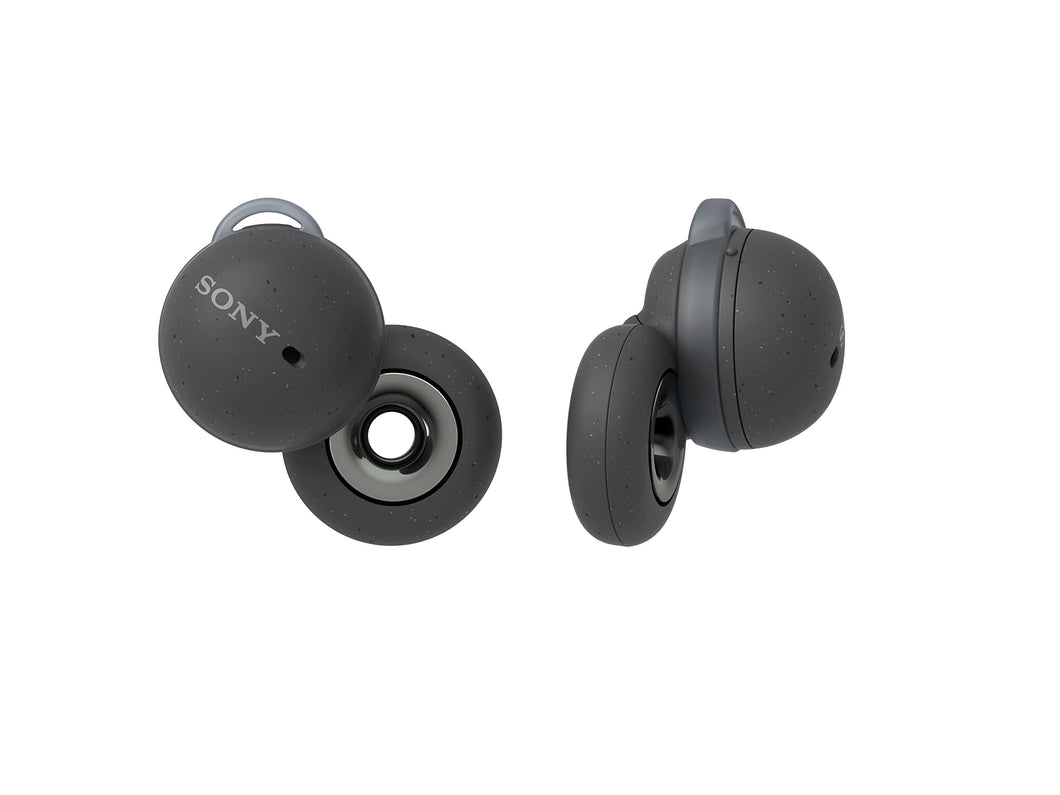 Sony LinkBuds – Neues Konzept mit offenem Ringdesign ermöglicht Gespräche, ohne die Ohrhörer zu entfernen und beim Laufen sicher zu bleiben – Grau, klein