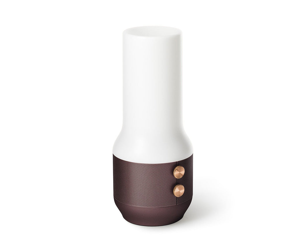 Lexon TERRACE, Bluetooth-Speaker, Leuchte und Powerbank, braun