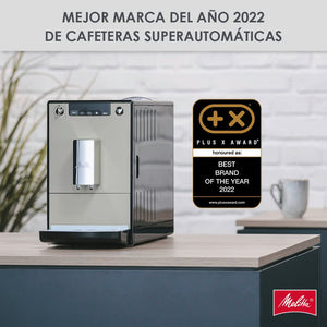 Melitta Solo E950-777, Cafetera Superautomática con Molinillo, 15 Bares, Café en Grano para Espresso, Limpieza Automática, Personalizable, Sandy Grey