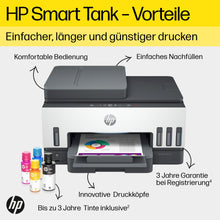 Lade das Bild in den Galerie-Viewer, HP Smart Tank 7605 4-in-1 Multifunktionsdrucker (WLAN; Duplex; ADF) – 3 Jahre Tinte inklusive, 3 Jahre Garantie, großer Tintentank, hohe Reichweite, Drucken in hoher Qualität
