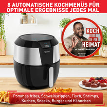 Lade das Bild in den Galerie-Viewer, gebraucht wie NEU Tefal EY701D Heißluftfritteuse Easy Fry XXL | Air Fryer | 1850 Watt | 5,6 L für 8 Portionen | 8 automatische Programme | Digitales Display | energiesparend | gesunde Friteuse ohne Öl | Edelstahl
