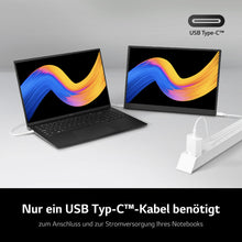 Lade das Bild in den Galerie-Viewer, LG gram +View 16MR70, 16 Zoll +View für LG gram Portable Monitor, mit USB Typ-C, 45 W Power Delivery
