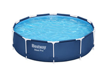 Lade das Bild in den Galerie-Viewer, Bestway Steel Pro Frame Pool Set mit Filterpumpe Ø 305 x 76 cm, dunkelblau, rund
