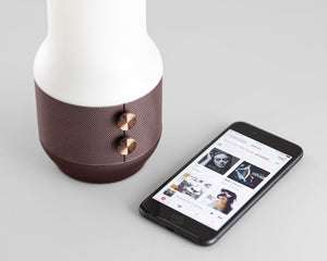Lexon TERRACE, Bluetooth-Speaker, Leuchte und Powerbank, braun
