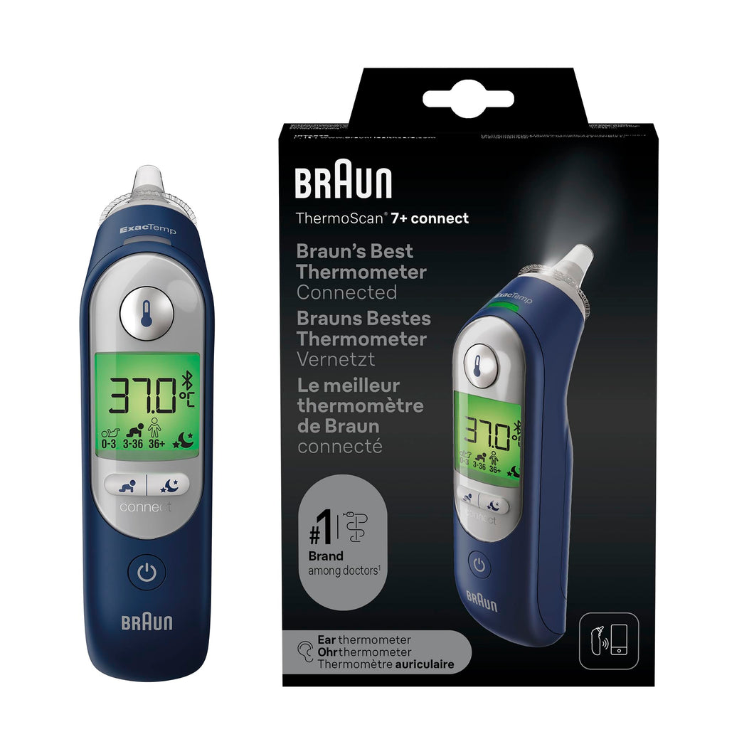 Braun ThermoScan® 7+ connect Ohrthermometer | Kompatibel mit der Braun Family Care
