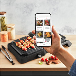 Tefal GC7728 Optigrill 2in1 Kontaktgrill schwarz 9 PROGRAMME Kontaktgrill