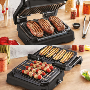 Tefal GC7728 Optigrill 2in1 Kontaktgrill schwarz 9 PROGRAMME Kontaktgrill