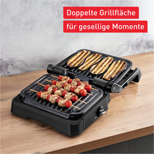 Tefal GC7728 Optigrill 2in1 Kontaktgrill schwarz 9 PROGRAMME Kontaktgrill