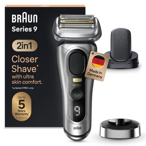 Braun Series 9 Pro+ Rasierer Herren Elektrisch, Elektrorasierer  9557s, Silber