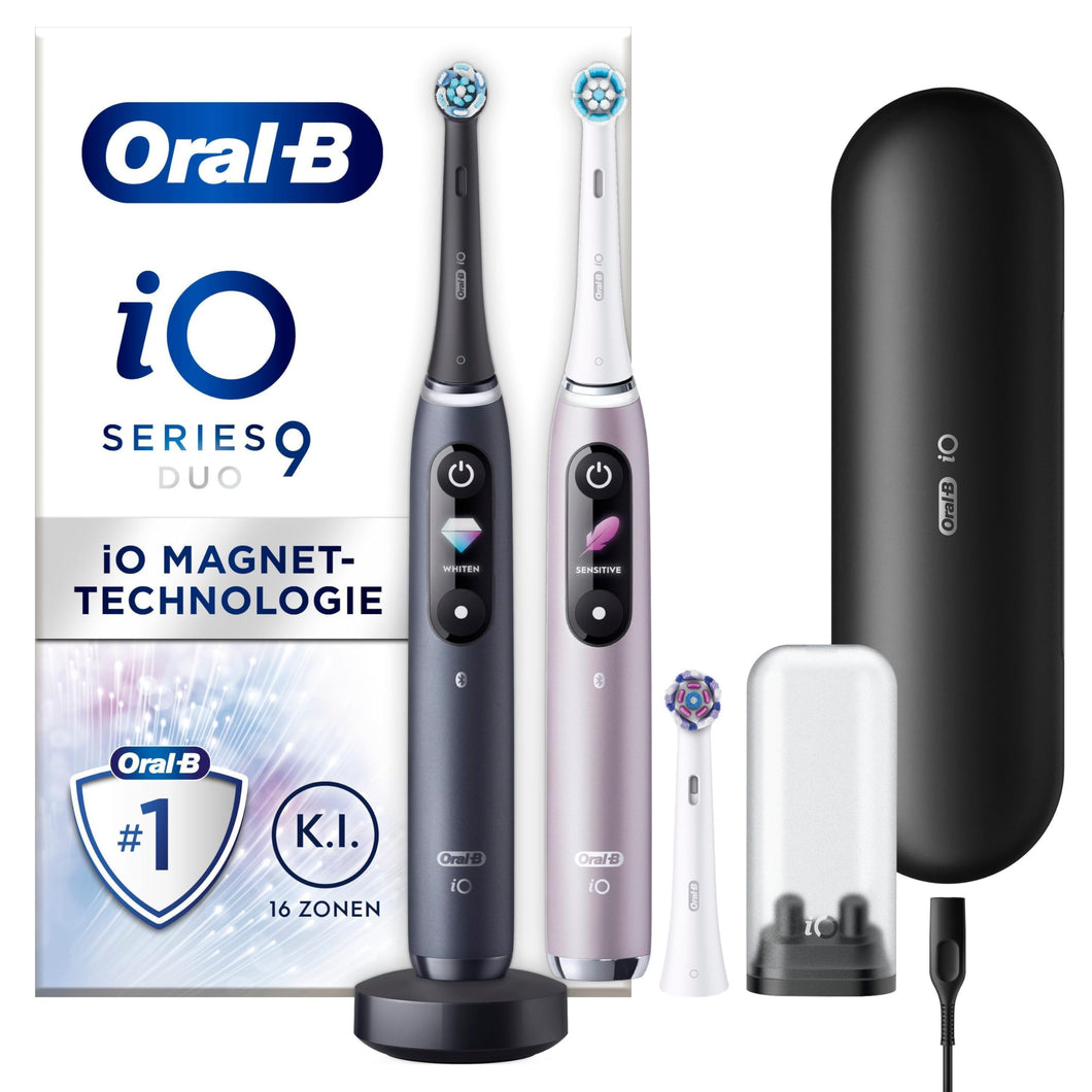 Oral-B iO Series 9 DUO  Elektrische Zahnbürste/Electric Toothbrush, Doppelpack +3