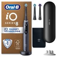 Oral-B iO Series 8 Plus Edition Elektrische Zahnbürste/Electric Toothbrush, PLUS 3 Aufsteckbürsten inkl. Whitening, Magnet-Etui, 6 Putzmodi, Designed by Braun, Geschenk Mann/Frau, Black Onyx