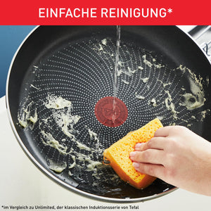 Tefal Ingenio Preference On 3-teiliges Pfannenset abnehmbarer Griff, 24/28 cm, stapelbar, platzsparend, Topfset Induktion mit Antihaftversiegelung, einfache Handhabung und Reinigung, L97493
