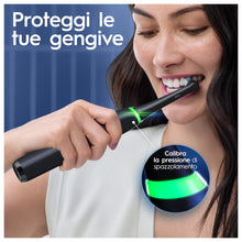 Lade das Bild in den Galerie-Viewer, Oral-B iO 7 Duo Elektrische Zahnbürsten, Schwarz und Weiß, Drucksensor zum Schutz des Zahnfleischs, 2 Griffe, Zubehör, 2 runde Bürsten, 1 Ladegerät, 1 Reiseetui

