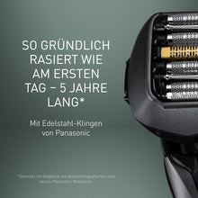 Lade das Bild in den Galerie-Viewer, Panasonic Series 900 Premium Nass- und Trocken Rasierer ES-LV6U für Männer, 5-fach-Scherkopf mit Linearmotor und Bartdichtensensor Technologie, Pop-up Trimmer, matt-schwarz
