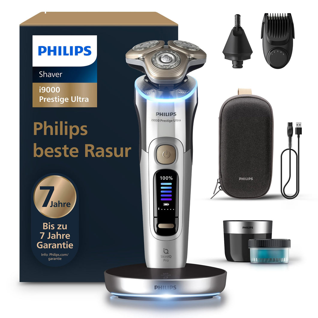 Philips Rasierer i9000 Prestige Ultra, Nass- und Trockenrasiererr, XP9404/38)