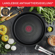 Lade das Bild in den Galerie-Viewer, Tefal Ingenio Preference On 3-teiliges Pfannenset abnehmbarer Griff, 24/28 cm, stapelbar, platzsparend, Topfset Induktion mit Antihaftversiegelung, einfache Handhabung und Reinigung, L97493
