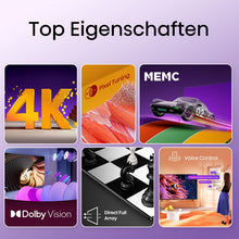 Lade das Bild in den Galerie-Viewer, Hisense 43E6KT 108cm (43 Zoll) Fernseher, 4K UHD, Smart TV, HDR, Dolby Vision, Triple Tuner DVB-C/S/S2/T/T2, Frameless, WiFi, Bluetooth, Alexa Built-In, DTS Virtual X, Hotel Mode, Schwarz [2023]
