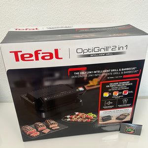 Tefal GC7728 Optigrill 2in1 Kontaktgrill schwarz 9 PROGRAMME Kontaktgrill