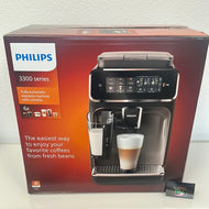 Philips 3300 Series Kaffeevollautomat - 6 Getränke, Modernes Farb-Touchscreen-Display, LatteGo-Milchsystem, SilentBrew, 100% Keramikmahlwerk, AquaClean Filter. Schwarzchrom (EP3347/90)