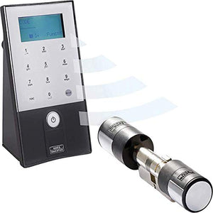 BURG-WÄCHTER Elektronisches Türschloss secuENTRY für Haustüren, Bedienung mit Zahlencode, App oder Funkschlüssel, inkl. Zylinder, ENTRY easy 5601 PIN Set