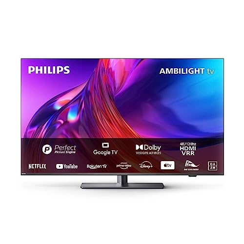 Philips Ambilight TV | 55PUS8818/12 | 139 cm (55 Zoll) 4K UHD LED Fernseher | 120 Hz | HDR | Dolby Vision | Google TV | VRR | WiFi | Bluetooth | DTS:X | Sprachsteuerung