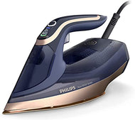 Philips Azur 8000 Serie Dampfbügeleisen - 85 g/min Konstanter Dampf, 260 g Turbo-Dampfstoß, 3000 W, OptimalTEMP Technologie, SteamGlide Elite-Bügelsohle, Dunkelblau (DST8050/20)