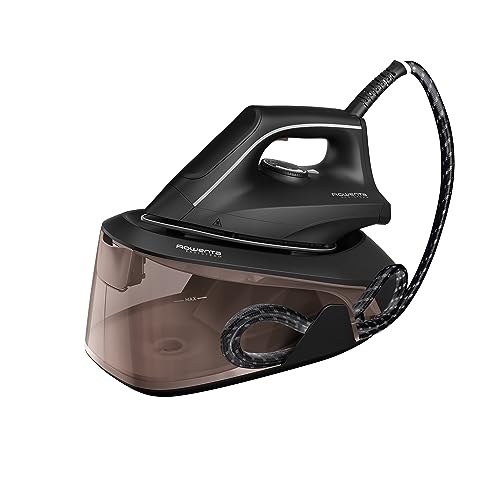 Rowenta VR5120 Easy Steam Dampfbügelstation | 2400 Watt | 110 g/Min. variabler Dampf | 210 g/Min. extra Dampfstoß | schnellaufheizend | 1,4 L Wassertank | Antikalk-System | Eco-Modus | Zimt/Schwarz