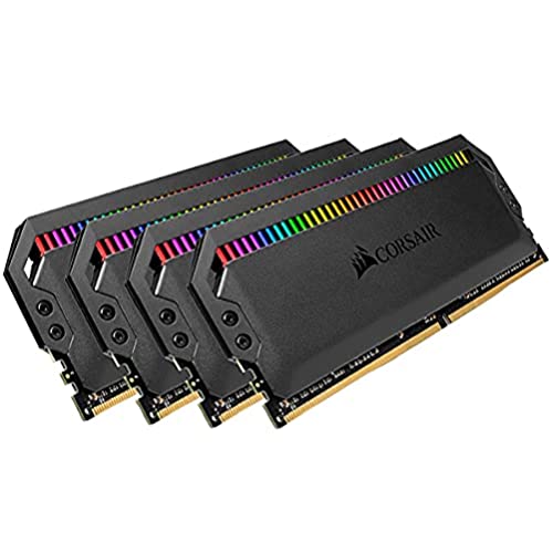 CORSAIR Dominator Platin RGB 64 GB (4 x 16 GB) DDR4 3200 (PC4-28800) C16 1,35 V Desktop-Speicher – Schwarz