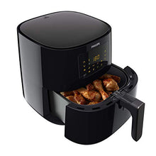 Lade das Bild in den Galerie-Viewer, Philips Airfryer XL, Heißluftfritteuse ohne Öl, 6.2 L, 2000 W, Digitales Display mit 7 Programmen, Wifi Connected, NutriU App Rezepte, Schwarz, HD9280/90
