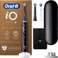 Oral-B iO Series 6 Plus Edition Elektrische Zahnbürste/Electric Toothbrush, PLUS 3 Aufsteckbürsten, Magnet-Etui, 5 Putzmodi, recycelbare Verpackung, Muttertagsgeschenk / Vatertagsgeschenk, black