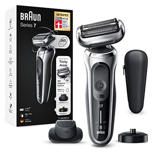 Braun Series 7 Rasierer Herren mit EasyClick Aufsatz 71-S4200cs, silber