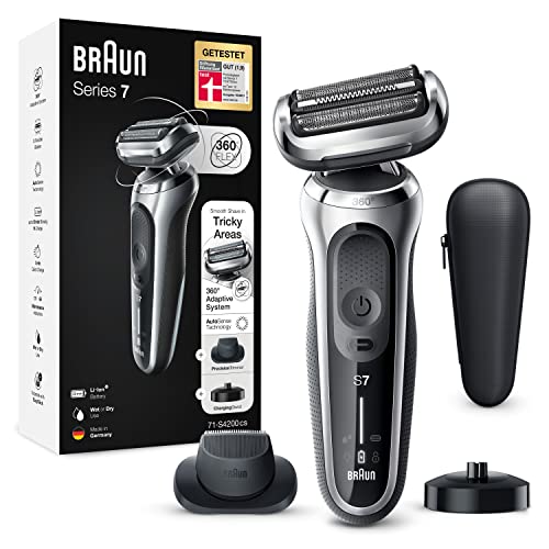 Braun Series 7 Rasierer Herren mit EasyClick Aufsatz 71-S4200cs, silber