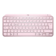 Logitech MX Keys Mini Kabellose Tastatur, Kompakt, Bluetooth, Hintergrundbeleuchtung, USB-C, Kompatibel mit Apple macOS, iOS, Windows, Linux, Android, Metallgehäuse - Rosa